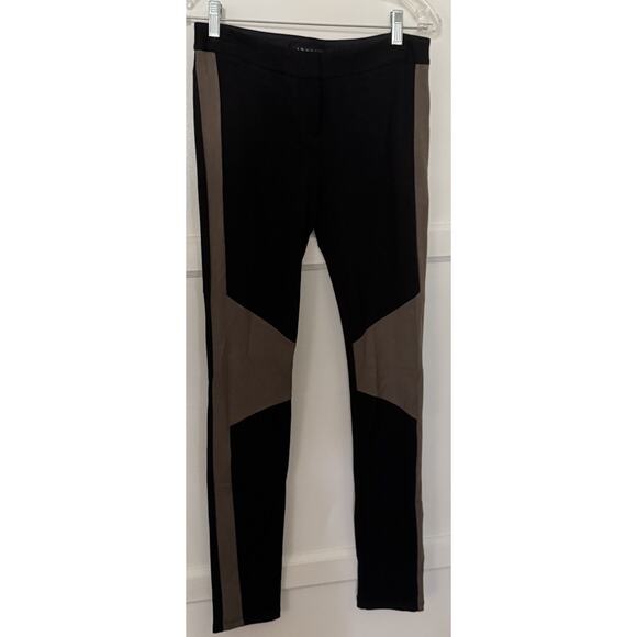 THEORY Rosamon Skinny Stretch Riding Pant Legging Black Stone Taupe Sz 2 NWT - Picture 1 of 6